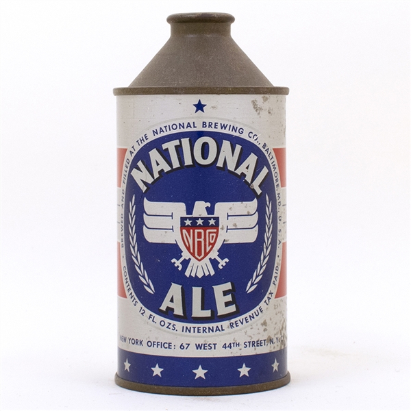 National Ale Eagle SILVER Cone Top Can