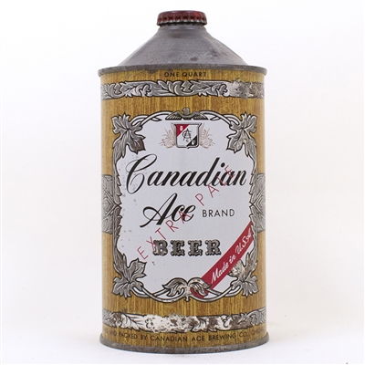 Canadian Ace Beer Quart Cone Top Can