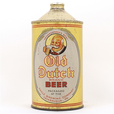 Old Dutch Brand Beer Quart Cone Top Eagle