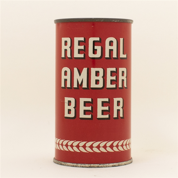 Regal Amber Beer Opening Instruction Flat Top Can