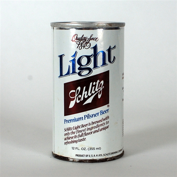 Schlitz Light SMALL LABEL Test Can