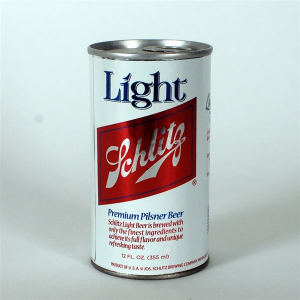 Schlitz Light WHITE LARGE LABEL Test Can