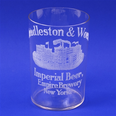 Beadleston Woerz Imperial Beer Factory Etched Glass