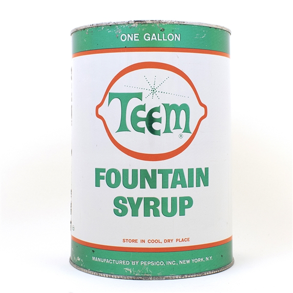 Teem Gallon Fountain Syrup Can Pepsico