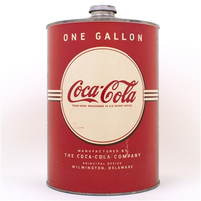 Coca-Cola Gallon Soda Syrup Cone Top Can