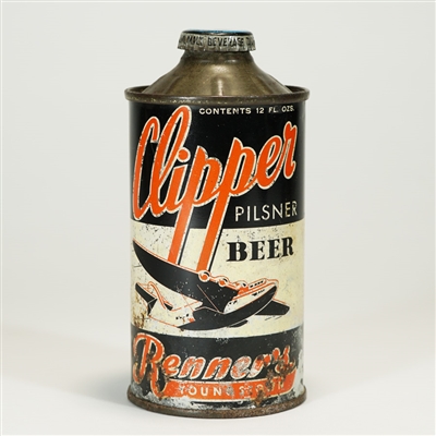 Clipper Pilsner Beer Renner Cone Top Can