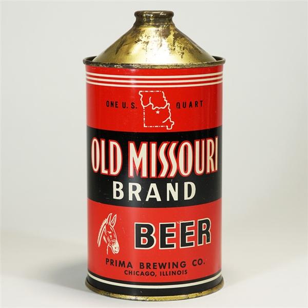 Old Missouri Brand BEER Quart Cone Top Can