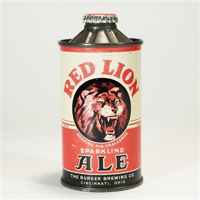 Red Lion Sparkling Ale FLAT BOTTOM Cone Top Can
