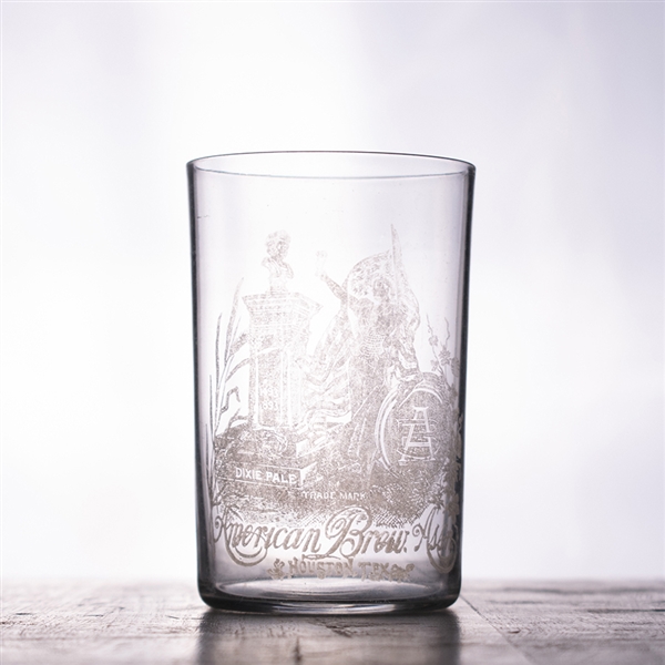 American Brew Assoc Houston Pre-Pro Etched Drinking Glass