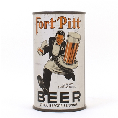 Fort Pitt Beer Running Waiter Flat Top Can