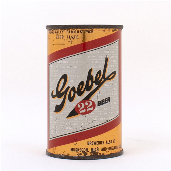 Goebel 22 Beer 11 oz Flat Top Can