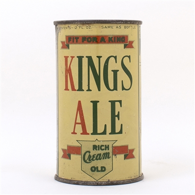 Kings Ale Instructional Flat Top Can