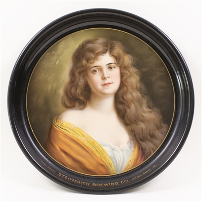 Stegmaier Brewing Brunette Victorian Lady Tray