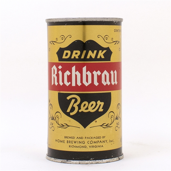 Ricbrau DRINK Beer Gold ENAMEL Flat Top