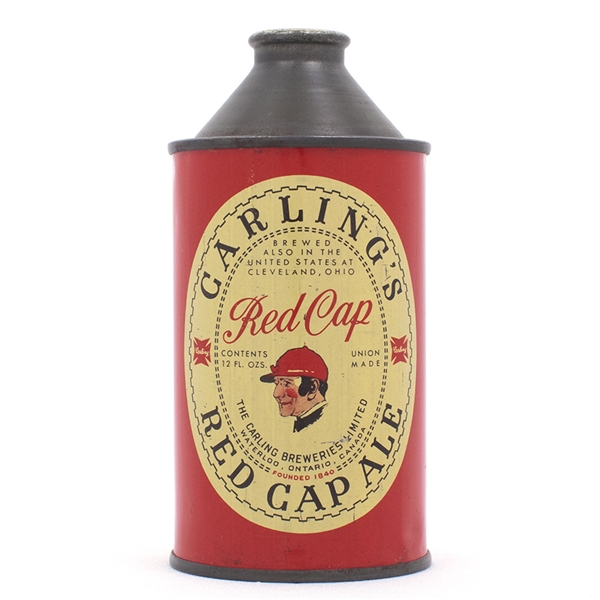 Carlings Red Cap Ale Canadian Cone Top Can 