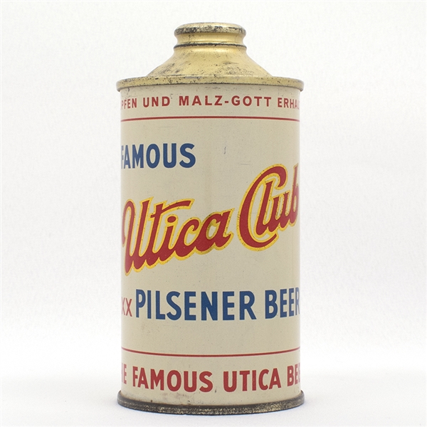Utica Club Beer Low Profile Cone Top Can  188-4