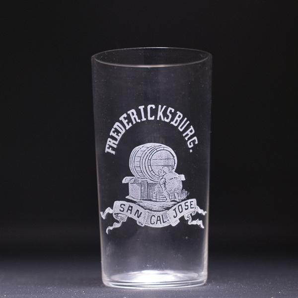 Fredericksburg Pre-Prohibition Etched Drinking Glass 