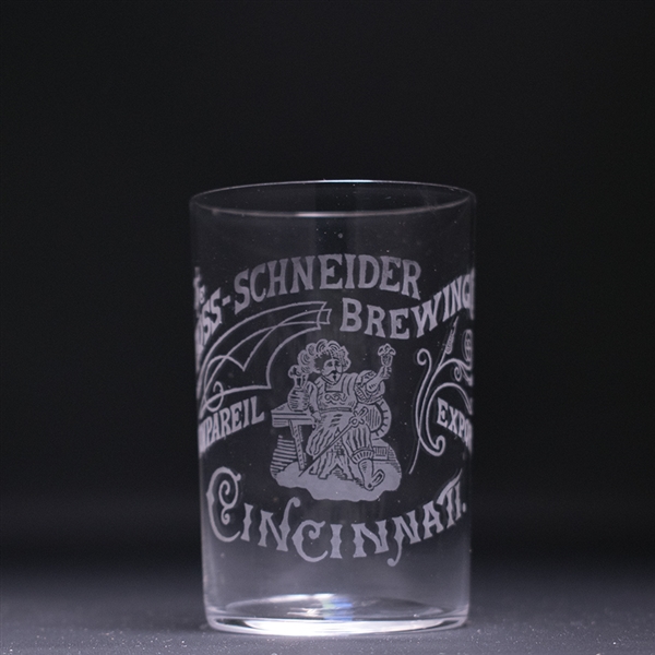 Foss-Schneider Pre-Prohibition Etched Drinking Glass 