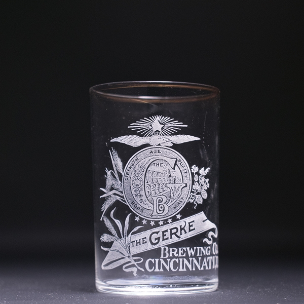 Gerke Brewing Pre-Prohibition Etched Drinking Glass 