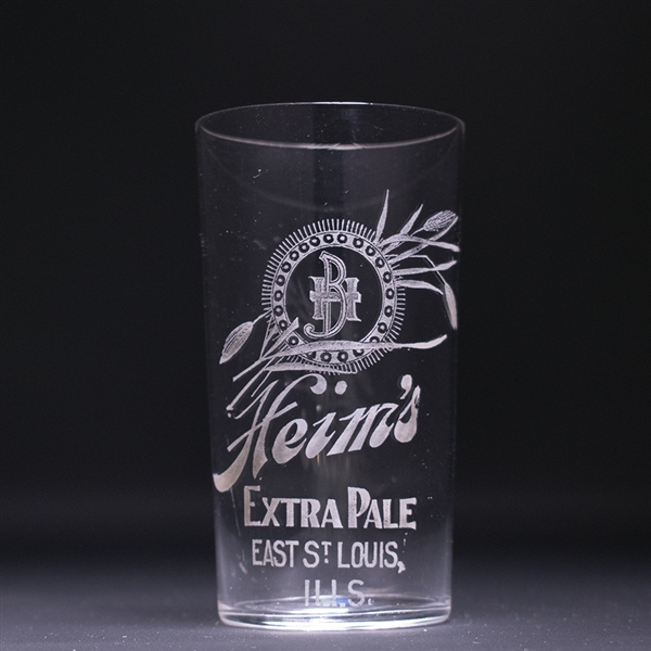 Heims Extra Pale Pre-Prohibition Etched Drinking Glass 