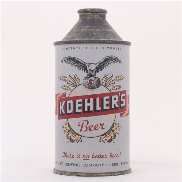 Koehler Beer Cone Top Can Eagle 171-26