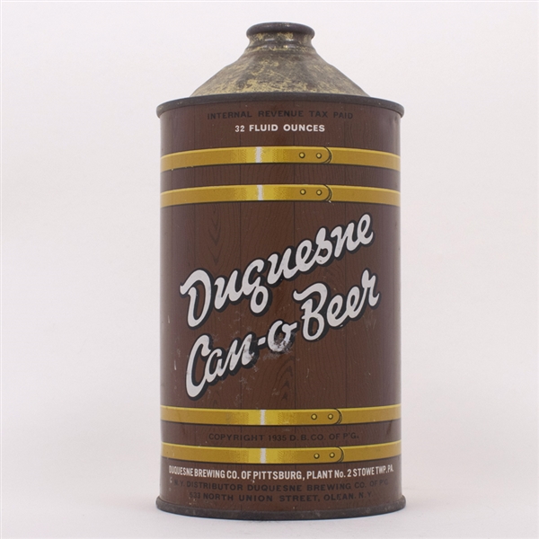 Duquesne Can-O-Beer Quart Cone 207-1
