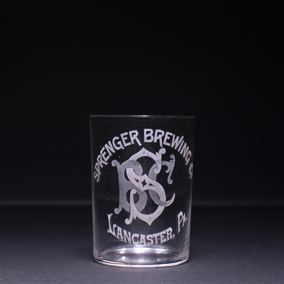 Sprenger Brewing Pre-Prohibition Etched Glass