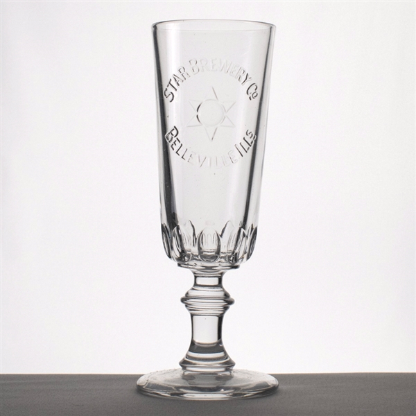 Star Brewery Pre-Prohibition Embossed Stem Glass