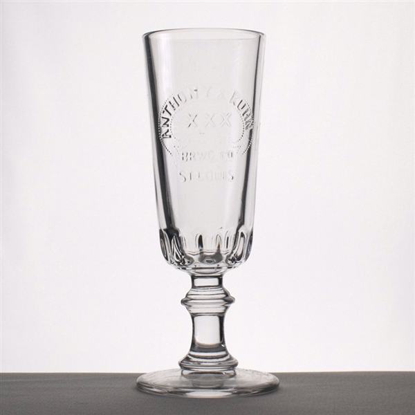 Anthony and Kuhn Pre-Prohibition Embossed Stem Glass
