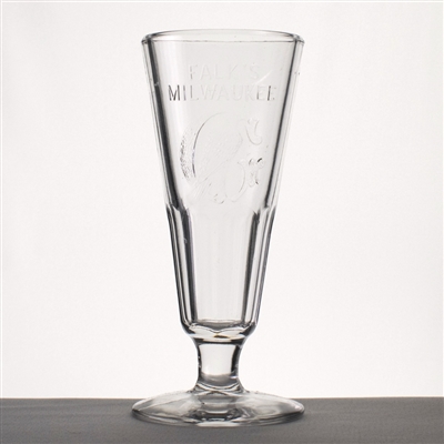 Falks Milwaukee Pre-Prohibition Embossed Stem Glass