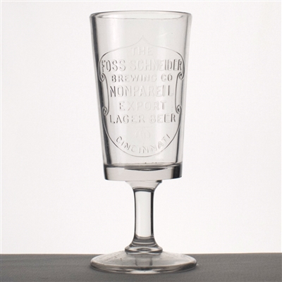 Foss Schneider Pre-Prohibition Embossed Stem Glass