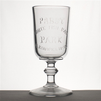 Pabst White Fish Bay Park Pre-Prohibition Stem Glass