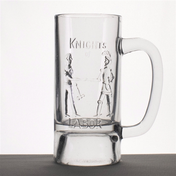 Knights of Labor Embossed Glass Mug