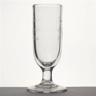 Metzger Pre-Prohibition Embossed Stem Glass