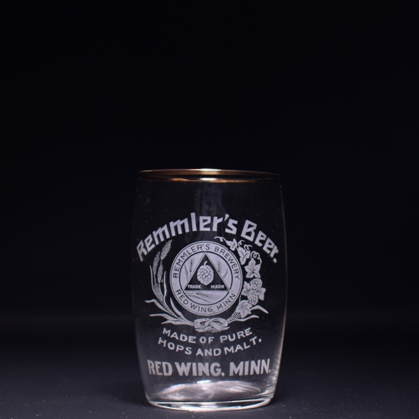 Remmlers Beer Pre-Prohibition Etched Glass