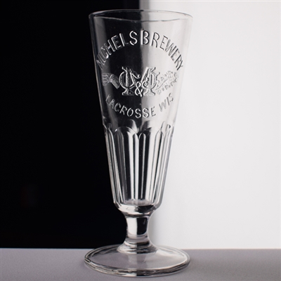 Michels Brewery SCARCE Pre-Pro Embossed Stem Glass
