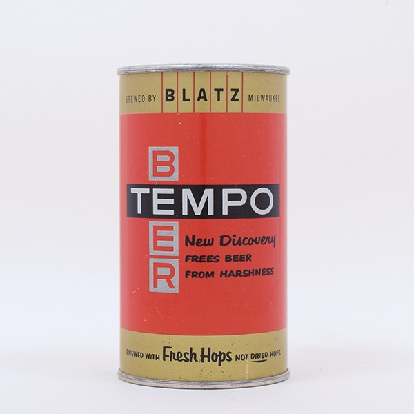 Blatz Tempo Beer ENAMEL Flat Top 138-28