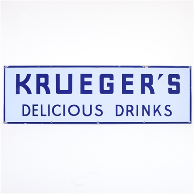 Krueger Delicious Drinks Porcelain Sign