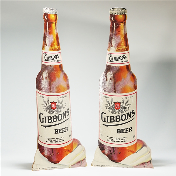 Gibbons Beer Diecut Cardboard Bottles Set