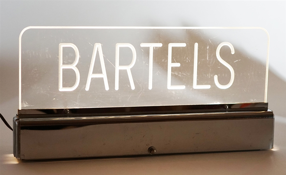 Bartels Etched Plastic Illuminated Sign