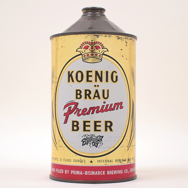 Koenig Brau Premium Beer Quart Cone 213-2