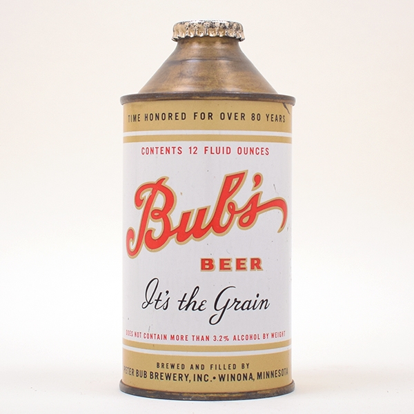 Bubs Beer 80 YEARS Cone Top 154-30