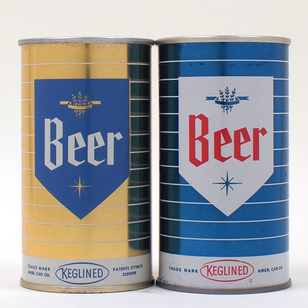 Keglined Salesman Sample Cans Lot of 2 Unlisted