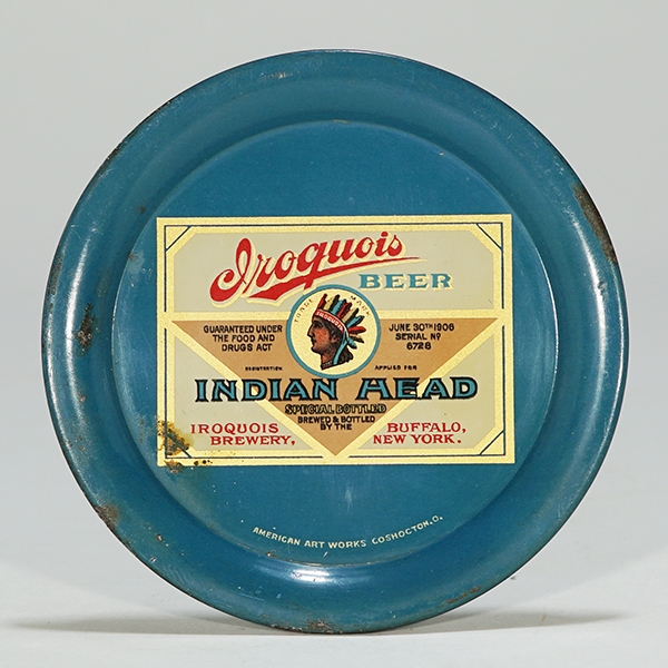 Iroquois Indian Head Beer Tip Tray