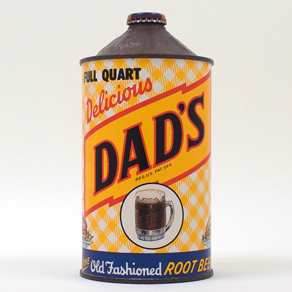 Dads Root Beer Quart Cone Top
