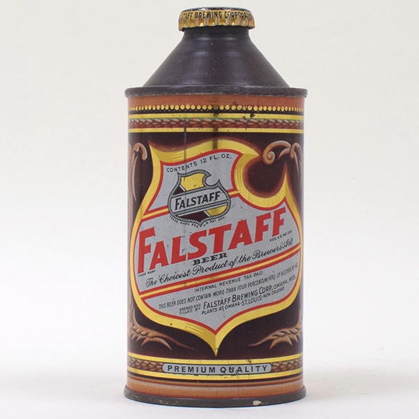 Falstaff Beer IRTP 4 PERCENT OMAHA Cone Top 162-1