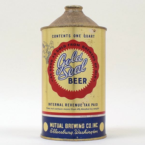 Gold Seal Beer Quart Cone Top 210-10