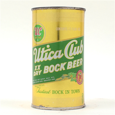 Utica Club Bock Beer Flat CLEAN 142-28