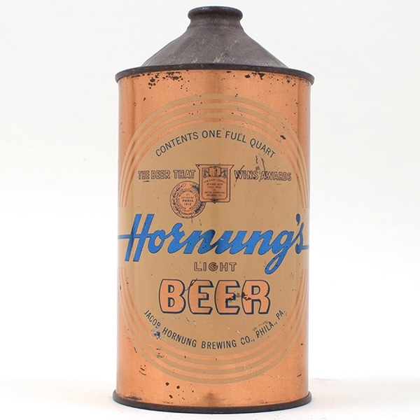 Hornungs Beer Quart Cone Top 212-7