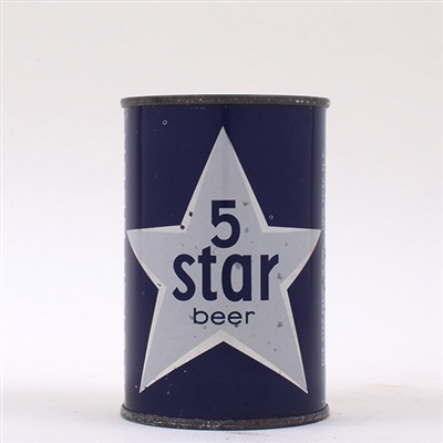 Five 5 Star Beer 10 OUNCE FLAT TOP 64-21